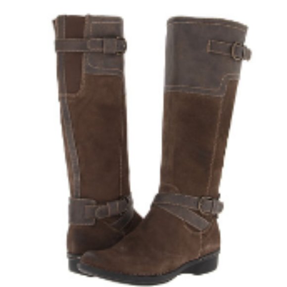 Clarks Shoes Clarks Whistle Woven Belted Kneehigh Womens Biker